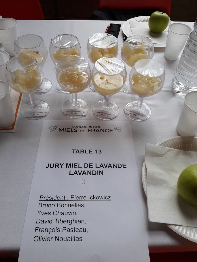 Table des jurés du concours des miels de France 2019