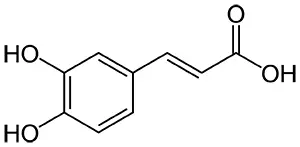 Formule chimique de l'acide caféique